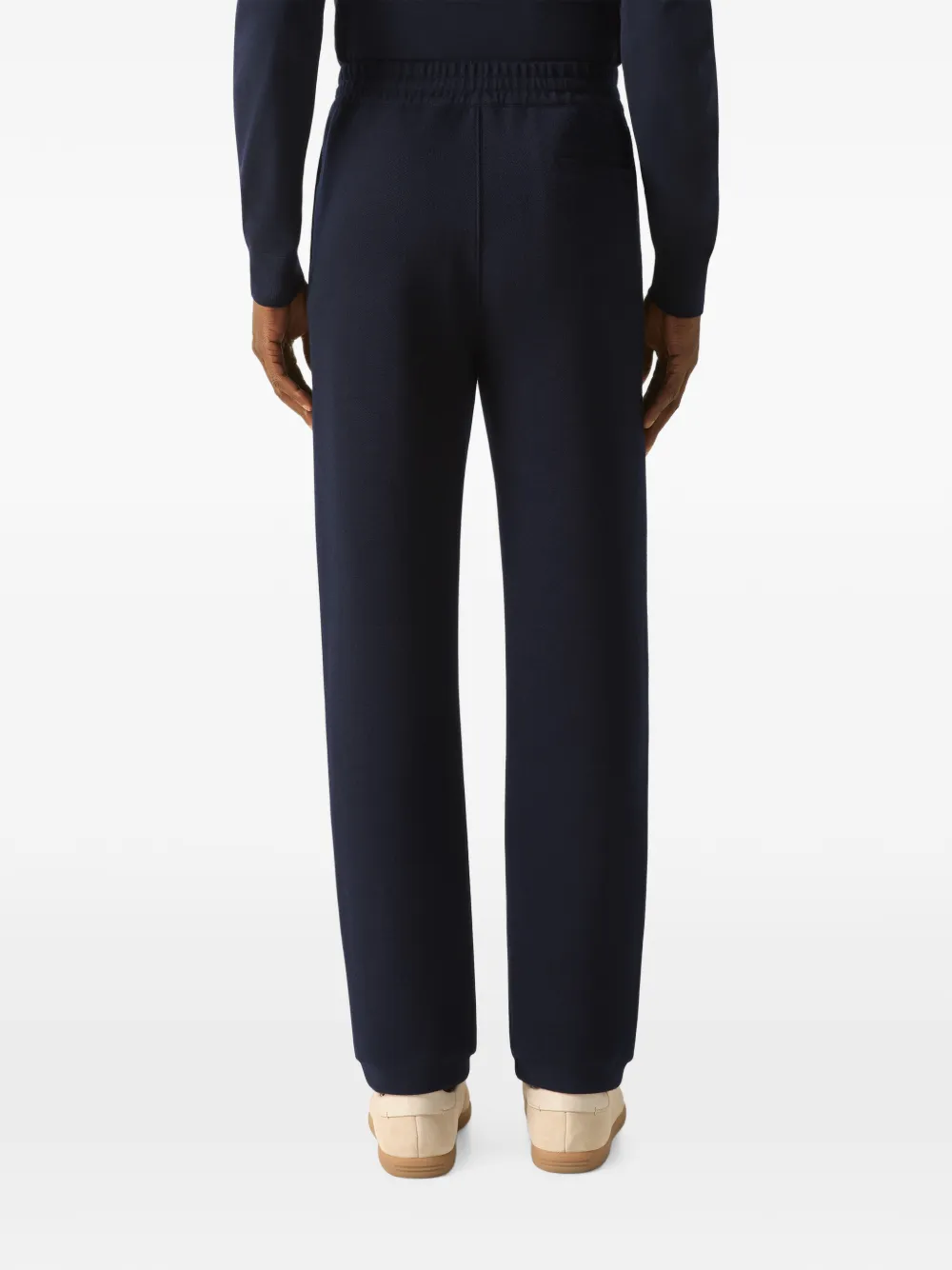 Zegna Wollen katoenen en zijden joggingbroek Blauw