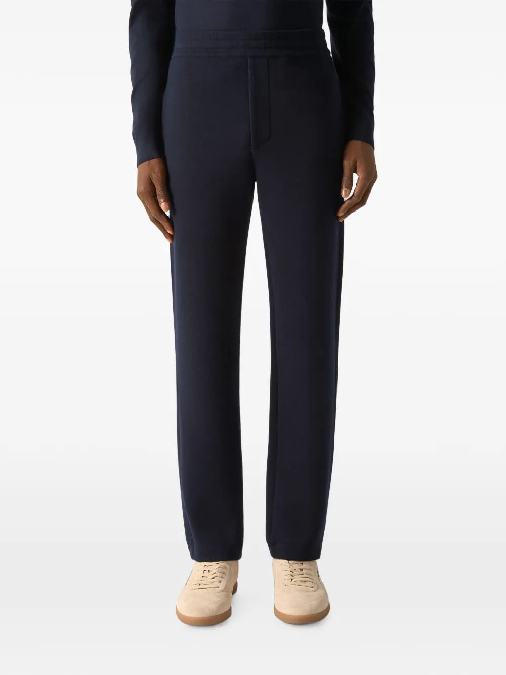 Zegna Wollen katoenen en zijden joggingbroek Blauw
