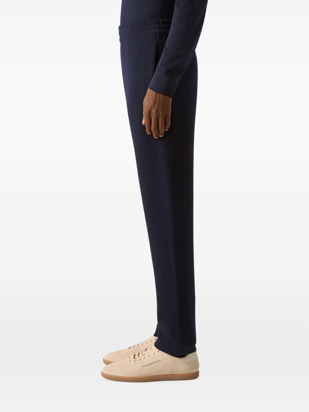 Zegna Wollen katoenen en zijden joggingbroek Blauw