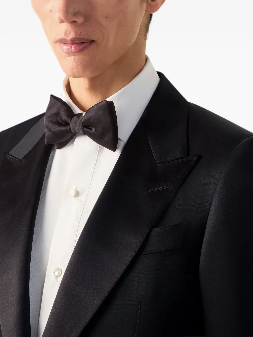 Zegna Trofeo 120 mila wollen en mohair smoking Zwart
