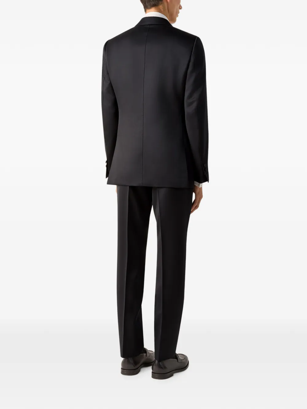Zegna Trofeo 120 mila wollen en mohair smoking Zwart
