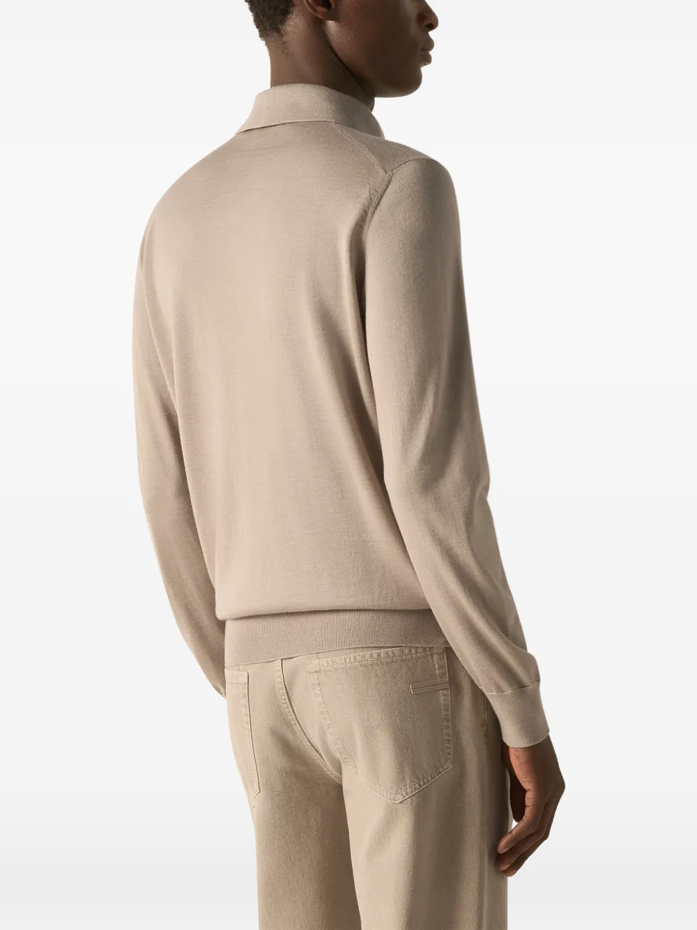 Zegna Cashseta poloshirt Beige