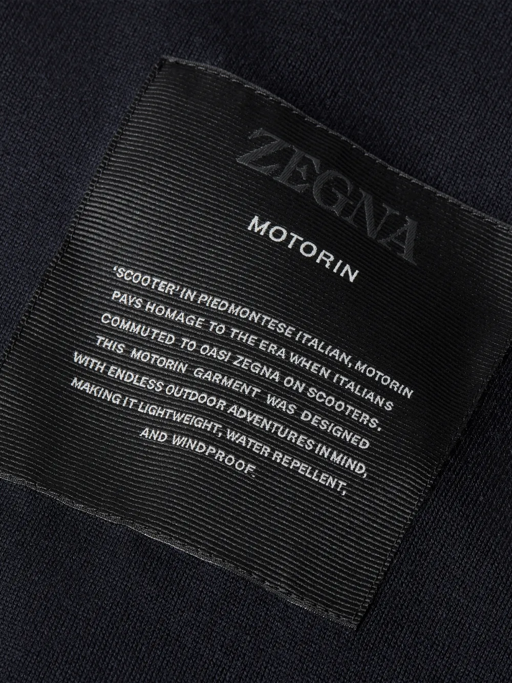 Zegna Motorin 100cc microvezel jack Blauw