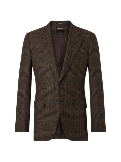 Zegna dark olive green and black Oasi Cashmere jacket