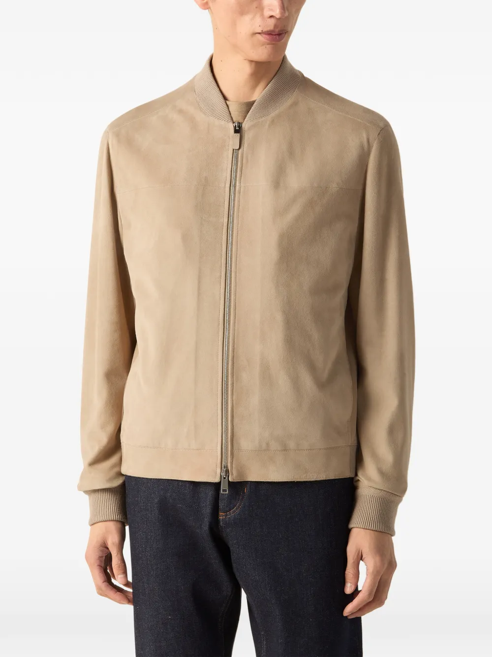 Zegna Suède bomberjack Beige