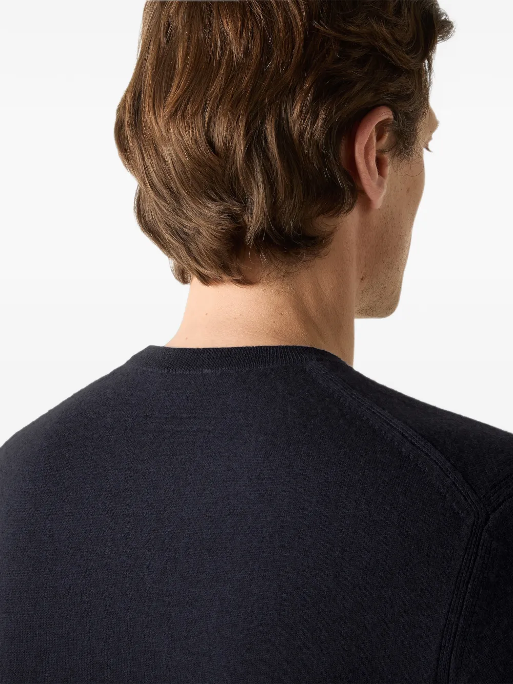 Zegna Oasi kasjmier trui met ronde hals Blauw