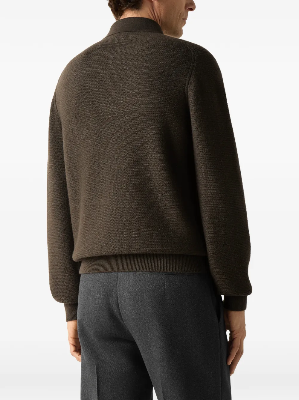Zegna Oasi kasjmier poloshirt Groen