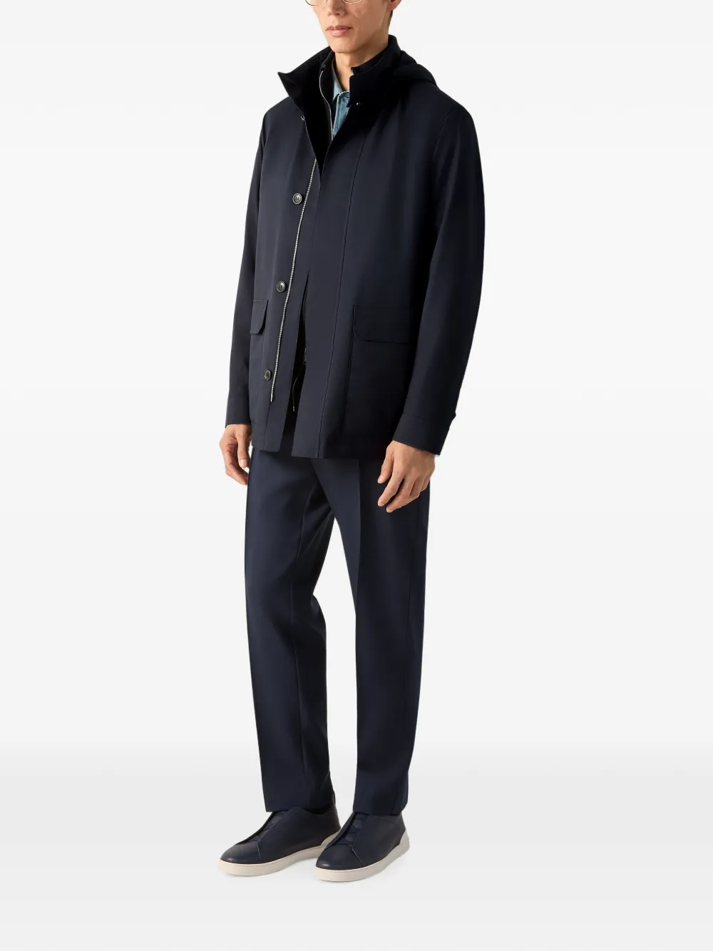 Zegna Wollen broek Blauw