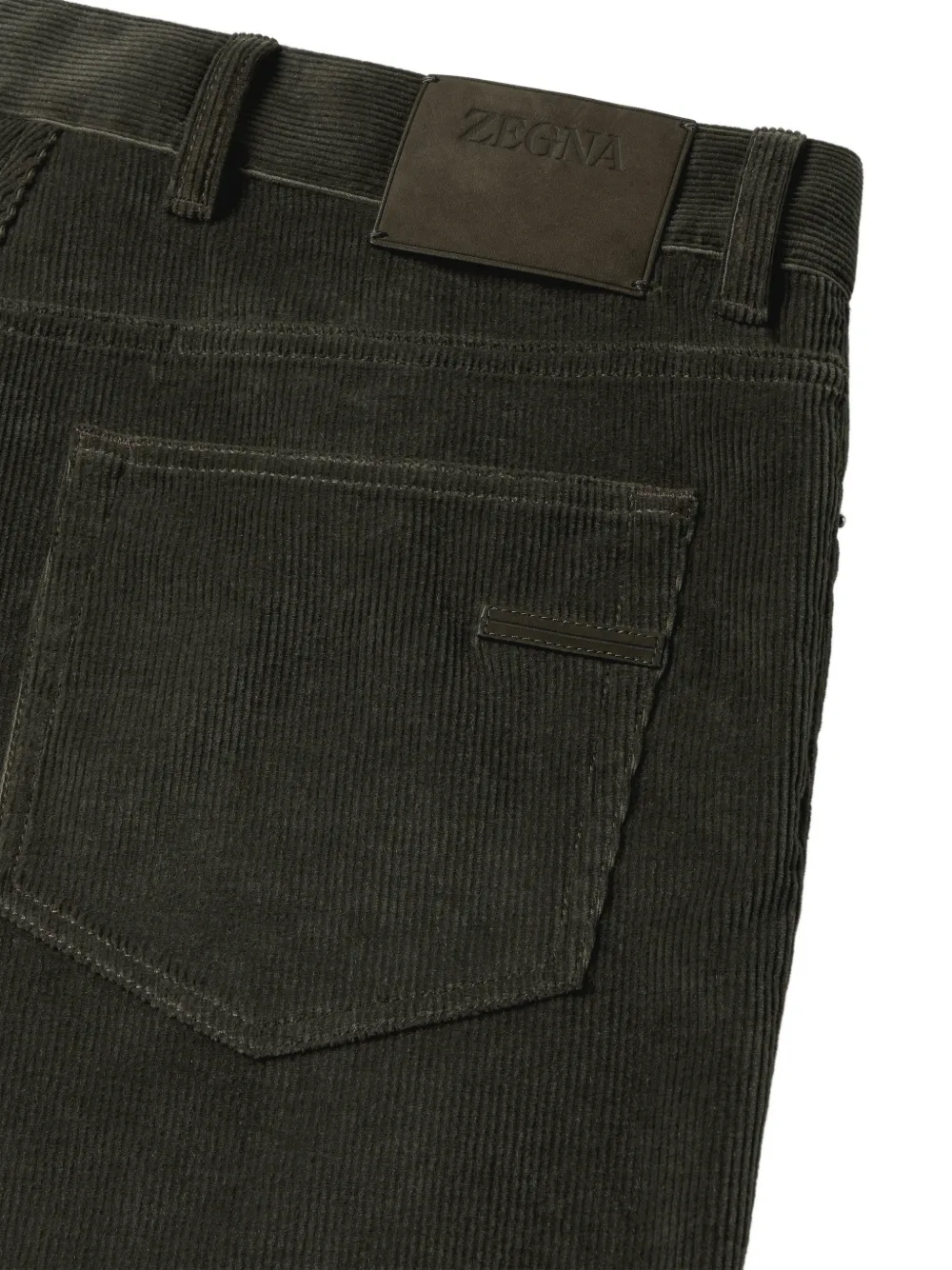Zegna dark-olive-green Cashco Roccia pants Groen