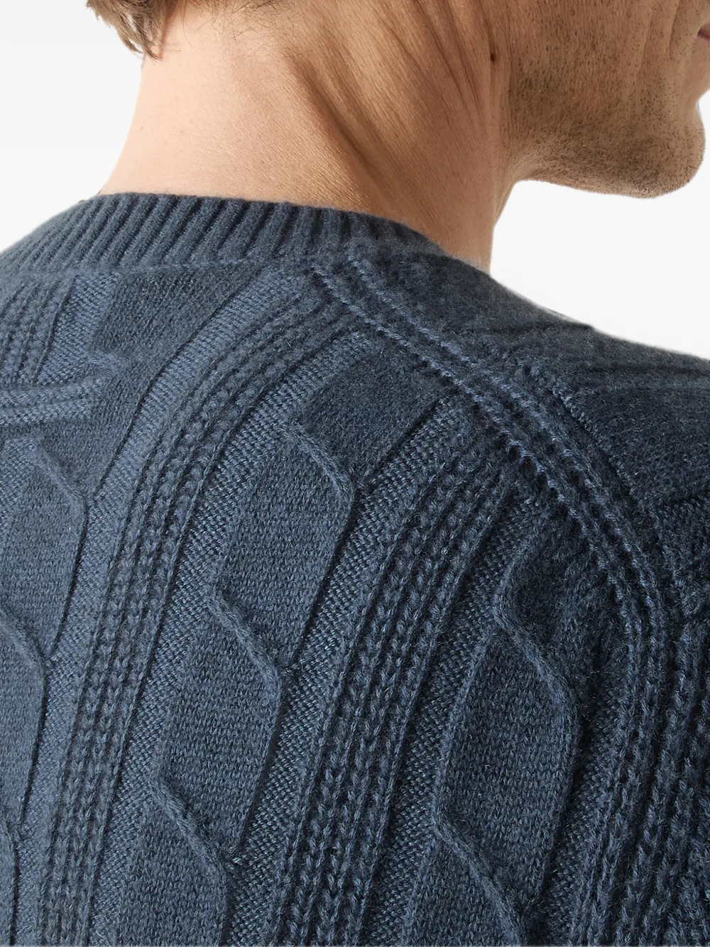 Zegna Oasi kasjmier trui met ronde hals Blauw