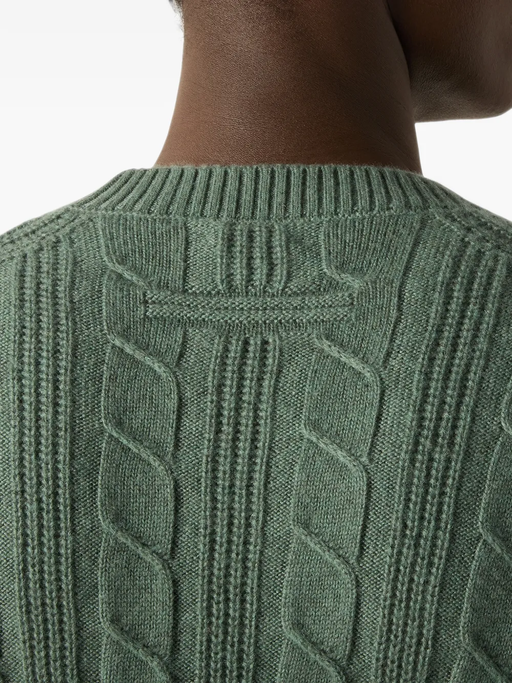 Zegna Oasi kasjmier trui met ronde hals Groen