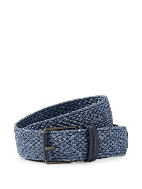Zegna blue rayon belt
