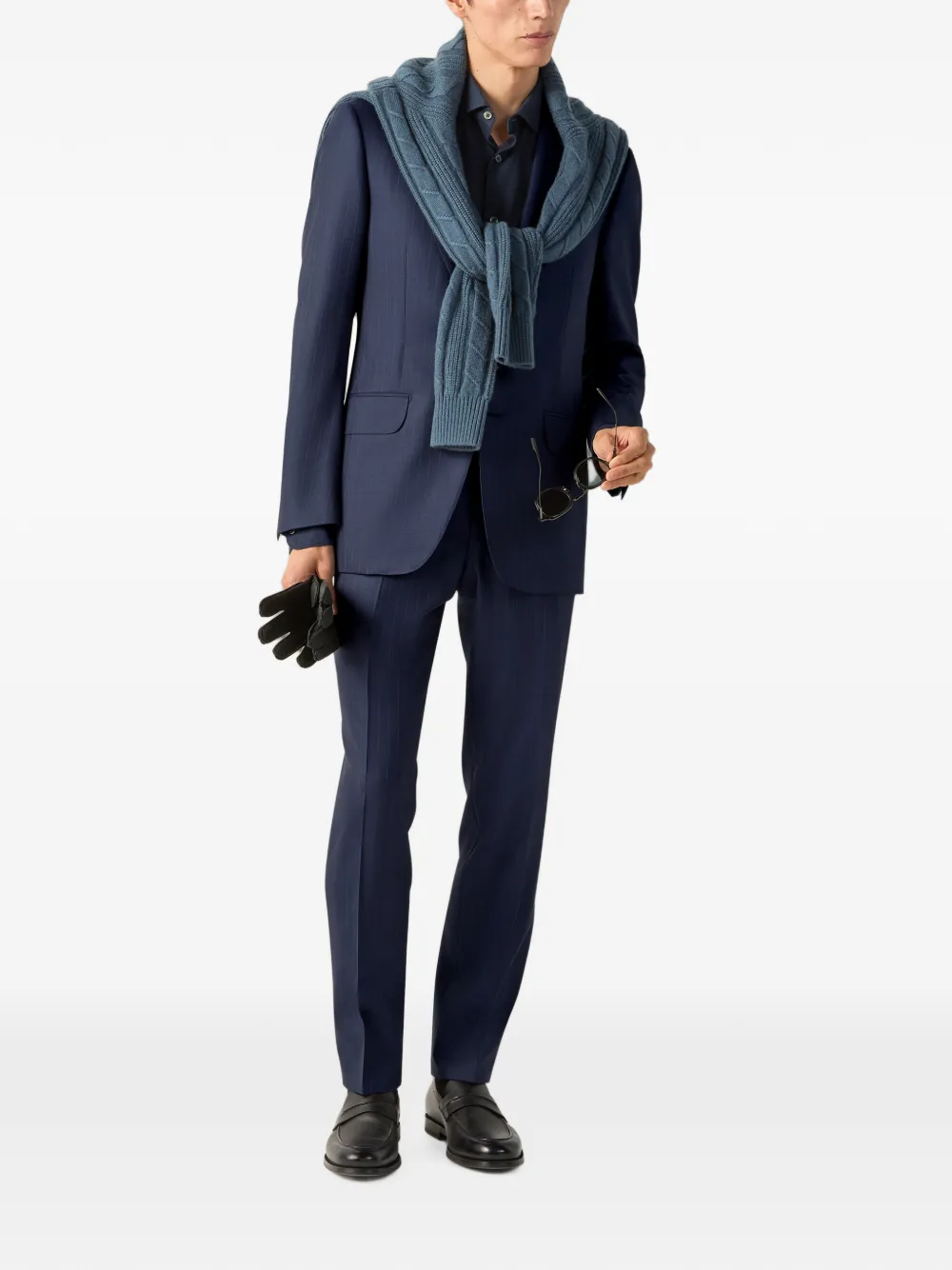 Zegna Trofeo 120mila wollen pak Blauw