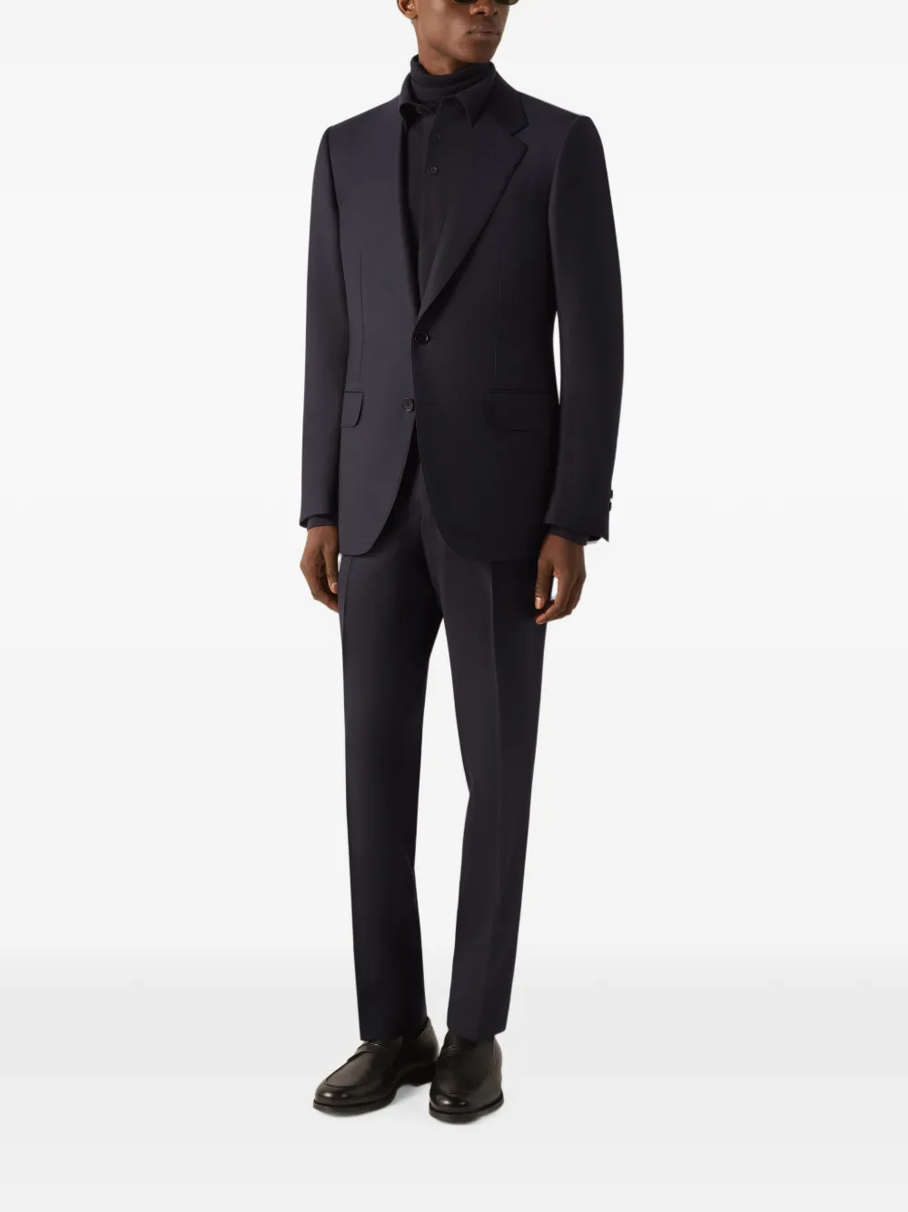 Zegna Trofeo Selection wollen pak Blauw