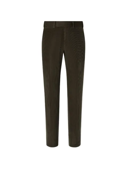 Zegna dark olive-green royal cord pants