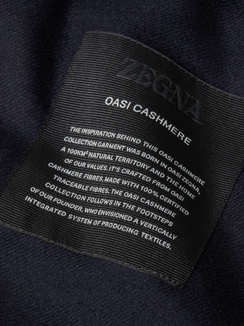 Zegna Oasi kasjmier vest met rits Blauw