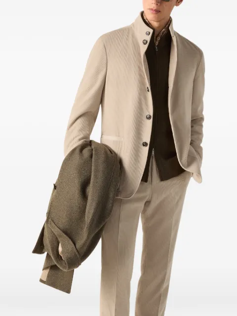 Zegna light-taupe Royal Cord Il Conte jacket