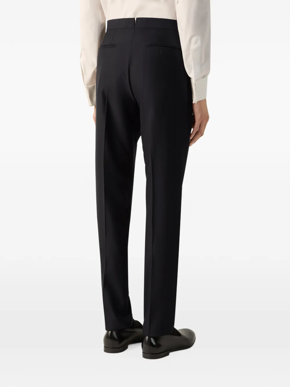 Zegna Pantalon van wol en mohair Zwart