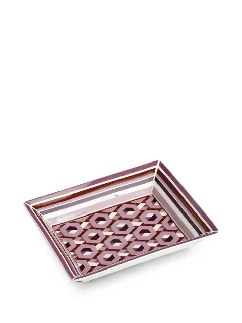 L'OCA NERA Astoria geometric-print tray