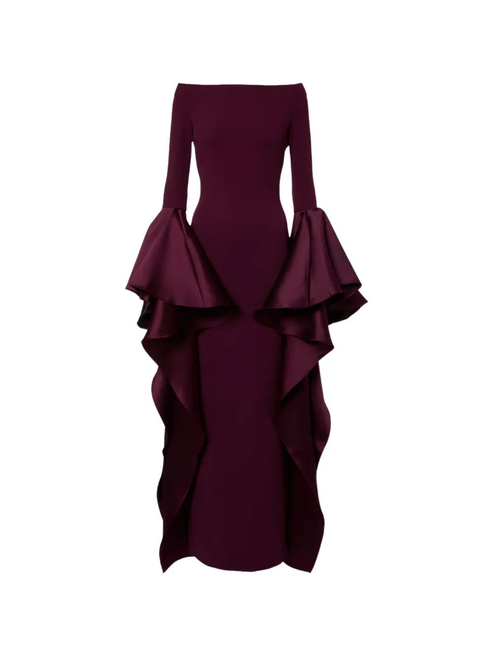 Solace London Astria flared-sleeve maxi dress - Purple