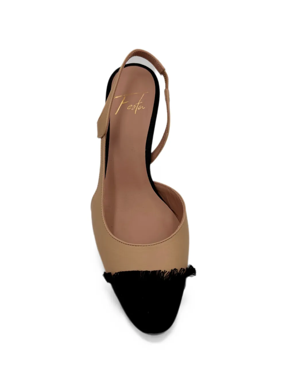 Roberto Festa fringed slingback pumps Beige