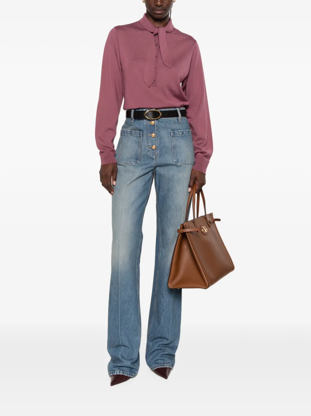 Valentino Garavani Jeans met opgestikte zak en knopen Blauw