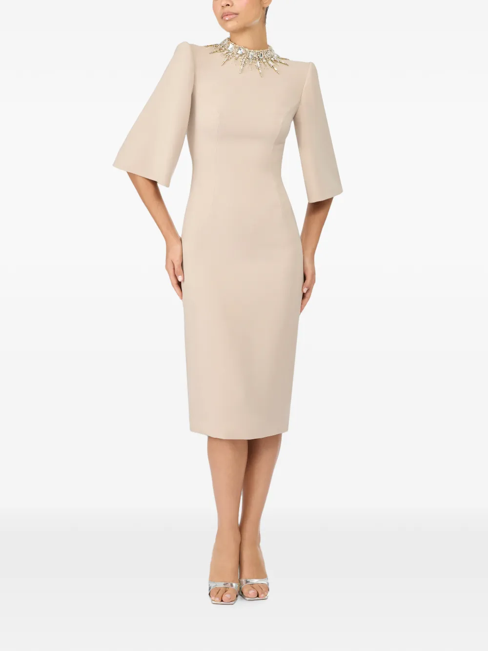 Jenny Packham Bibi jurk verfraaid met kristallen Beige