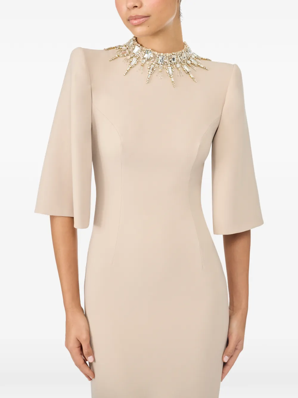 Jenny Packham Bibi jurk verfraaid met kristallen Beige