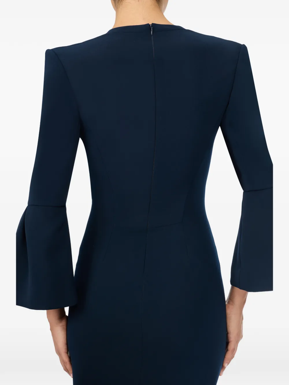 Jenny Packham Debut jurk verfraaid met strik en klokmouwen Blauw