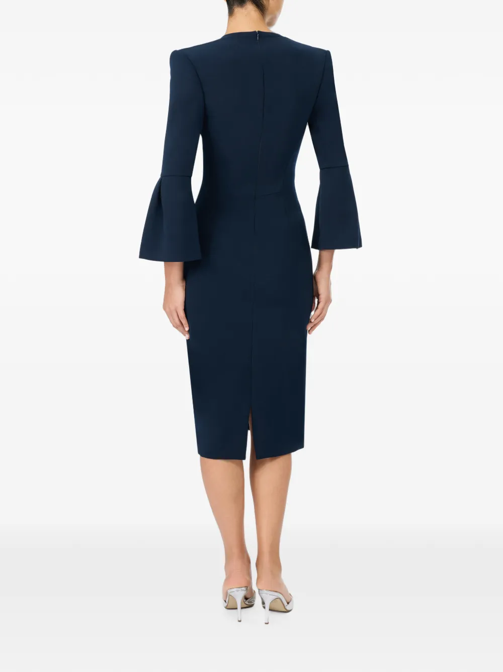 Jenny Packham Debut jurk verfraaid met strik en klokmouwen Blauw