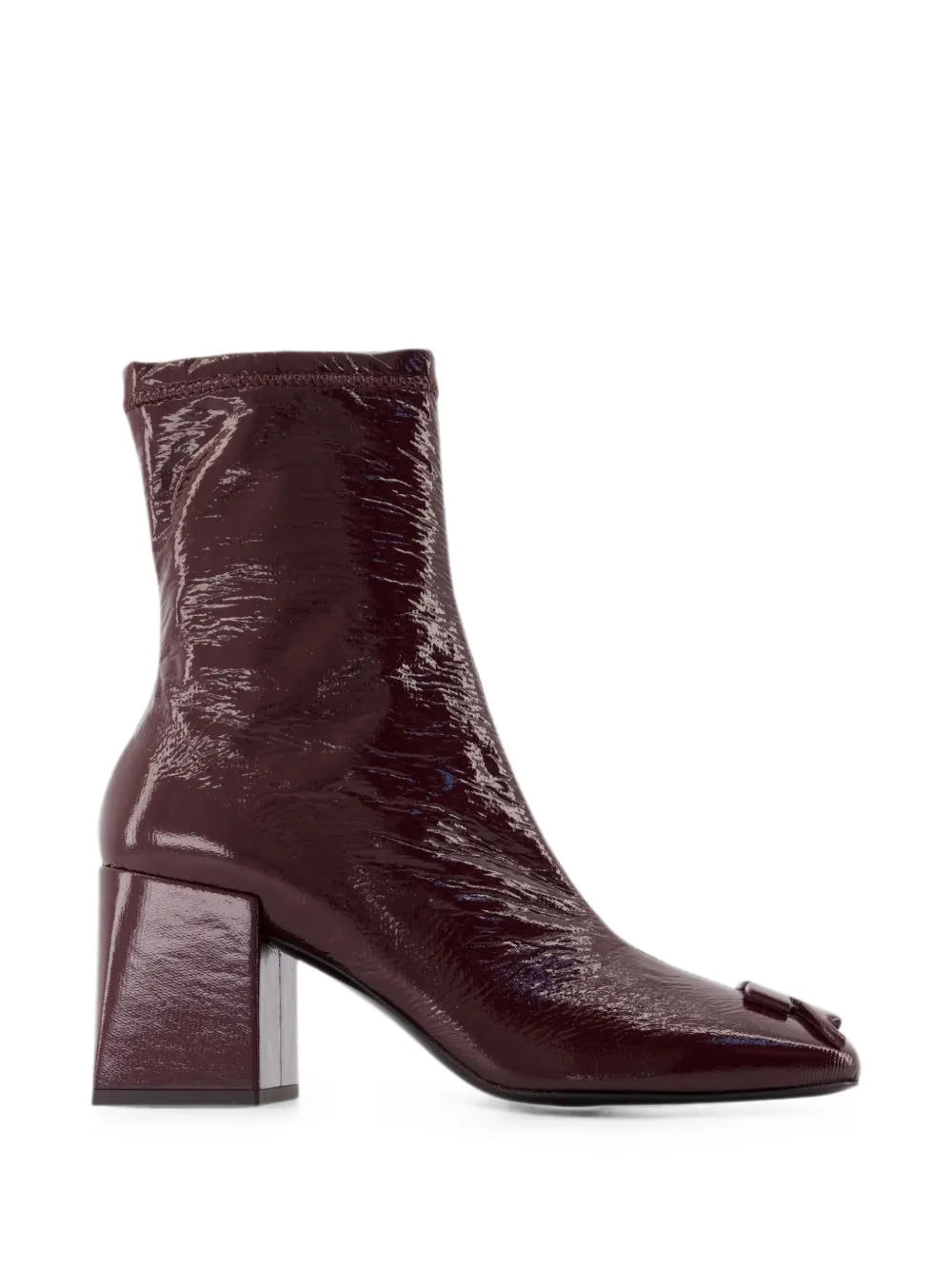 Courrèges Reedition logo-plaque ankle boots - Rosso