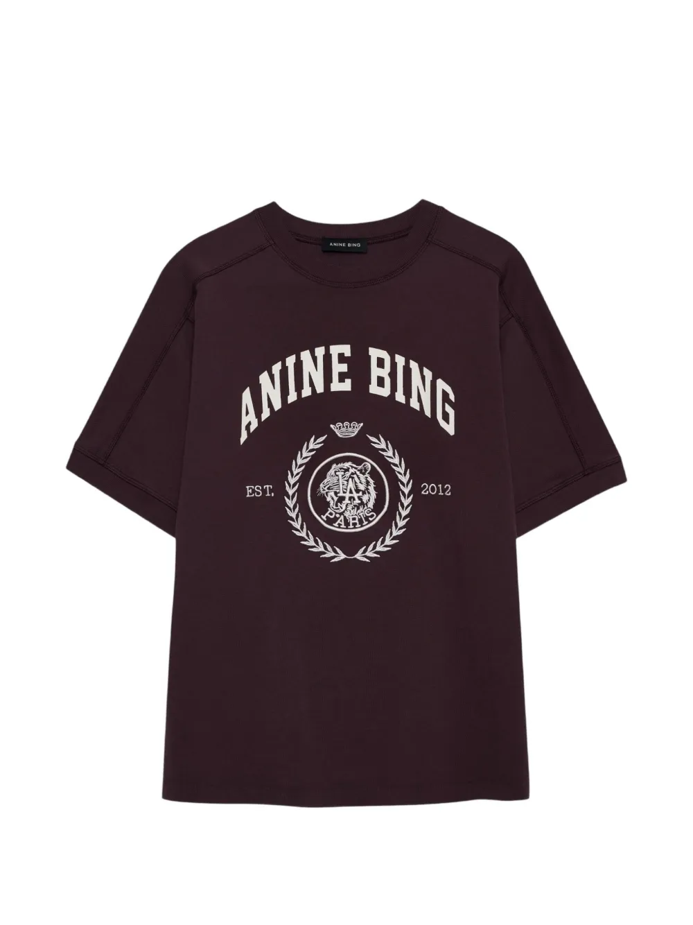 ANINE BING Jaylin logo-print crew-neck T-shirt - Rosso