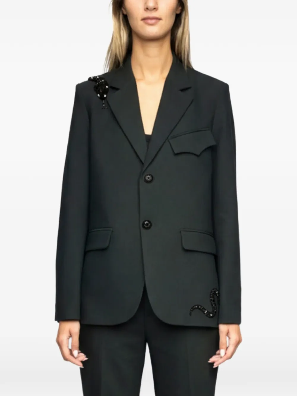 Zadig&Voltaire Vanille blazer verfraaid met kristallen Zwart