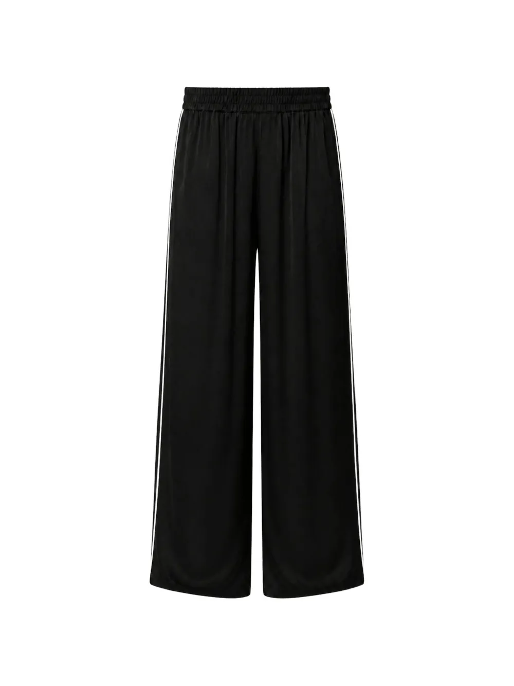 Zadig&Voltaire Pin broek met elastische taille en wijde pijpen Zwart