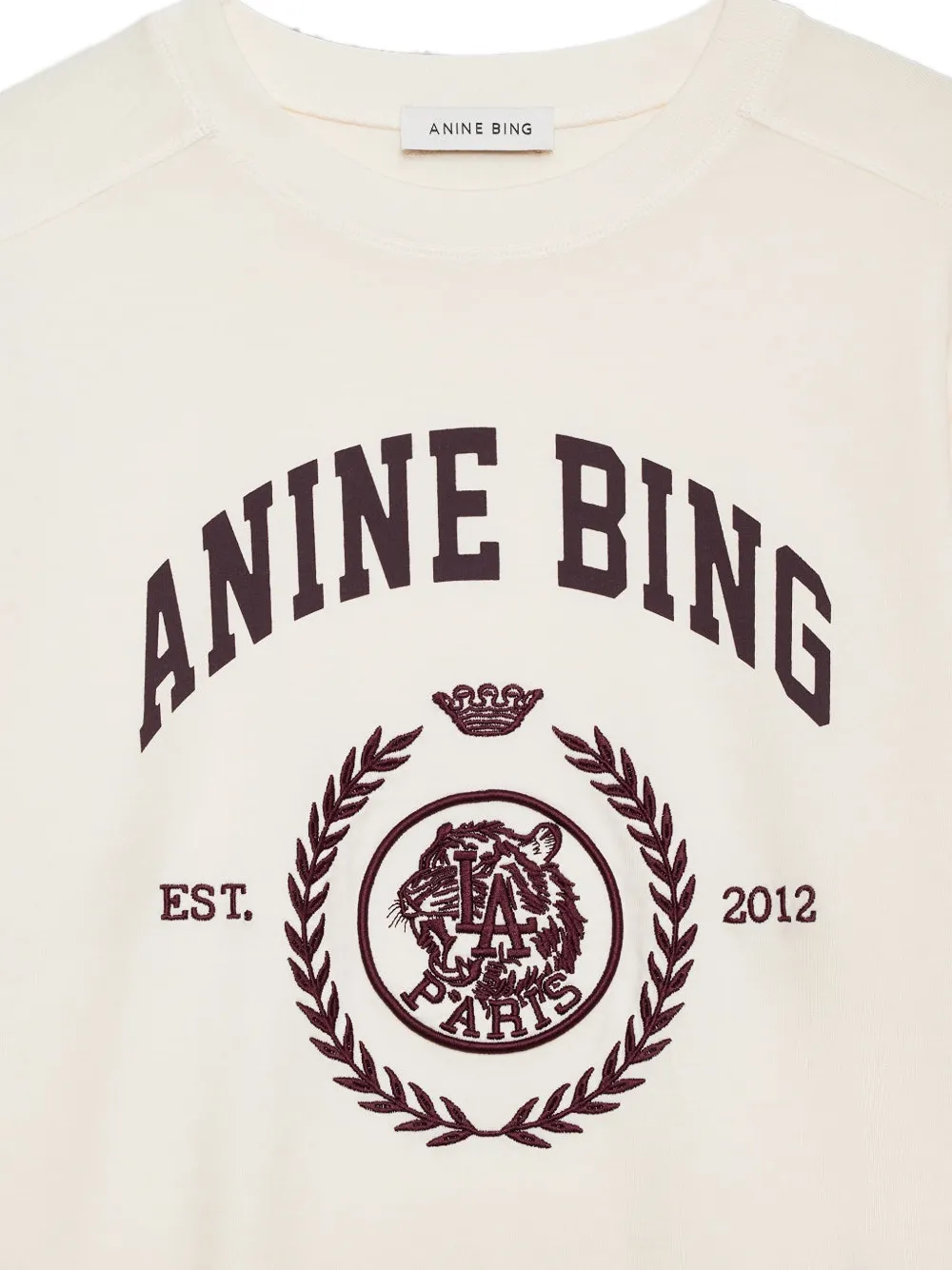 ANINE BING Jaylin Collegiate T-shirt Beige