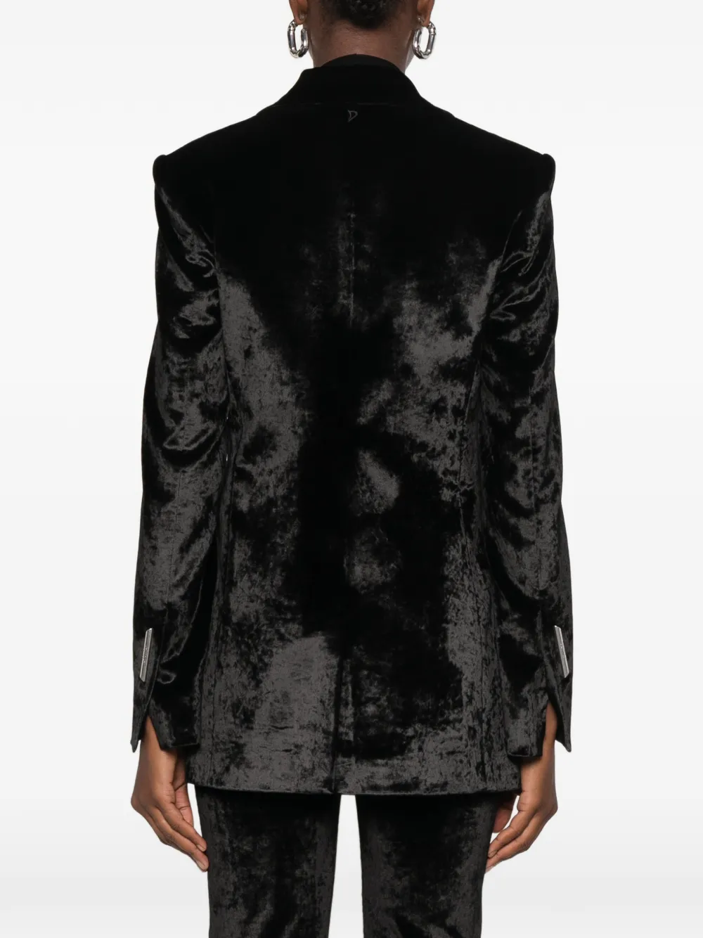 DONDUP Fluwelen blazer met puntige revers Zwart
