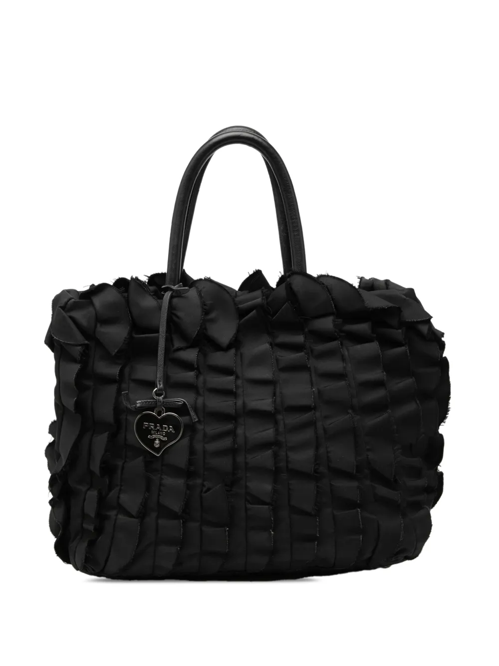 Prada Pre-Owned 2010-2026 Tessuto Ruffle tote bag - Black