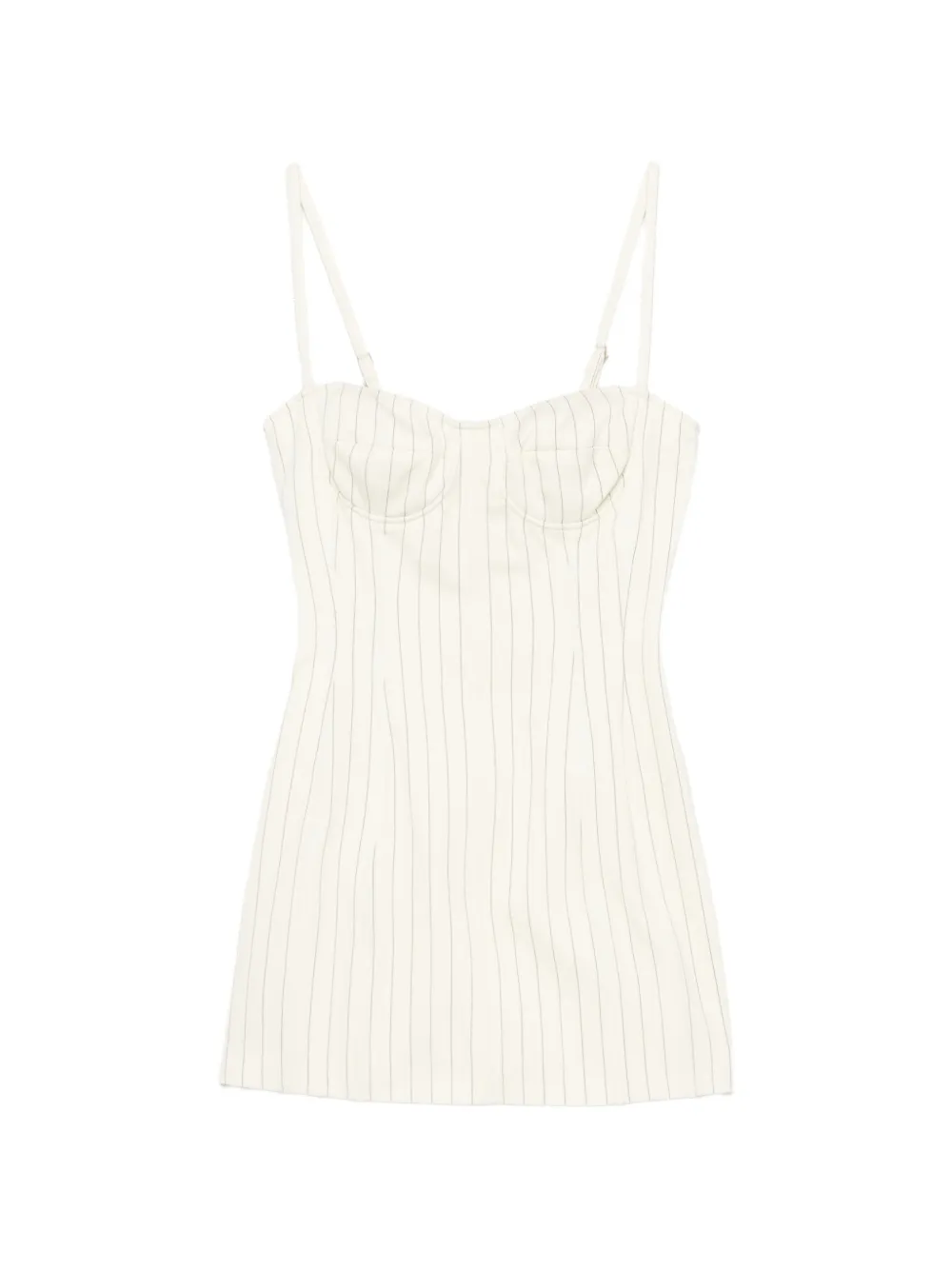 DONDUP pinstripe-print corset-style mini dress - Toni neutri