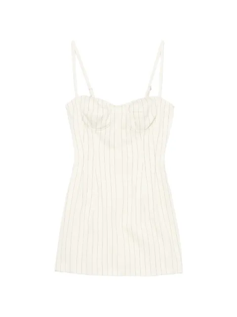 DONDUP pinstripe-print corset-style mini dress