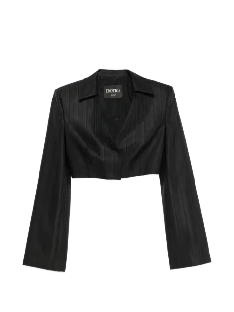 DONDUP pinstripe-pattern cropped blazer