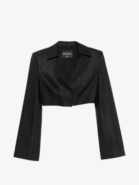 DONDUP pinstripe-pattern cropped blazer