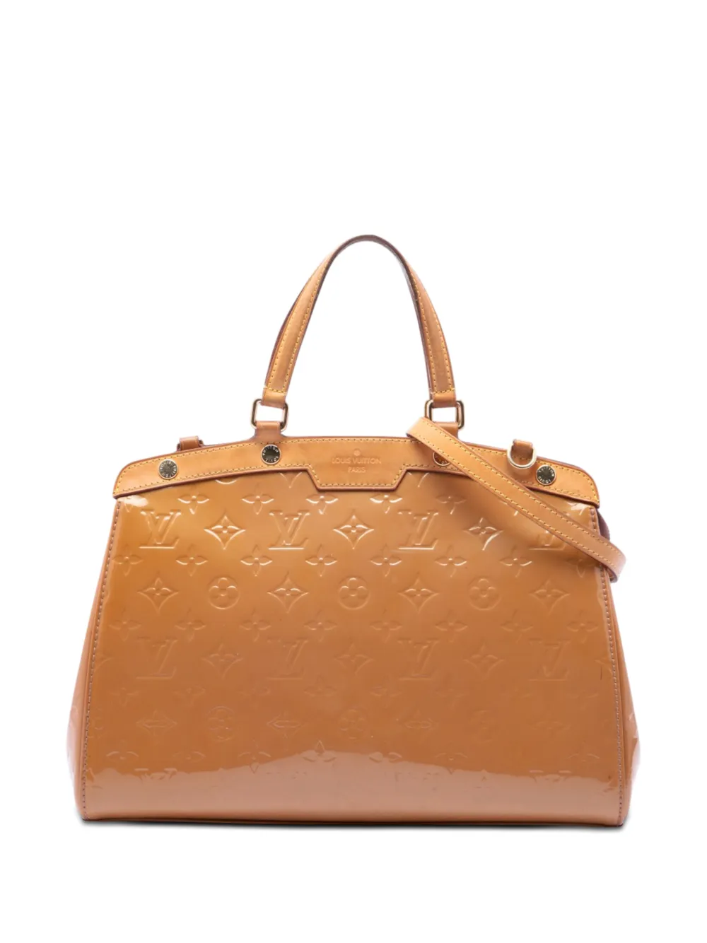 Louis Vuitton Pre-Owned 2013 Monogram Vernis Brea MM Satchel-Tasche - Braun