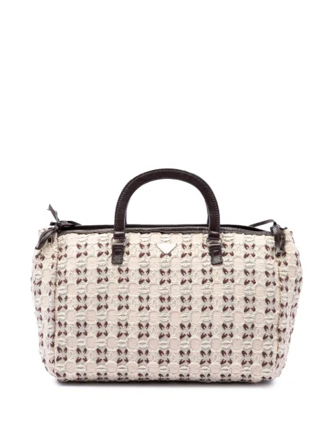 Prada Pre-Owned 2000-2013 Canvas Bow Cloquet Handle Bag handbag