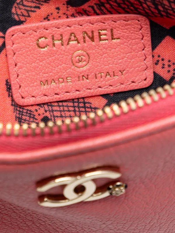 CHANEL Pre-Owned 2018-2019 ミニ ココマーク ゴートスキン カメリア O