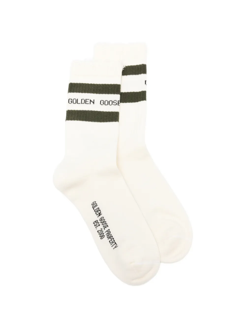 Golden Goose ribbed-knit striped-detailing socks - Nude