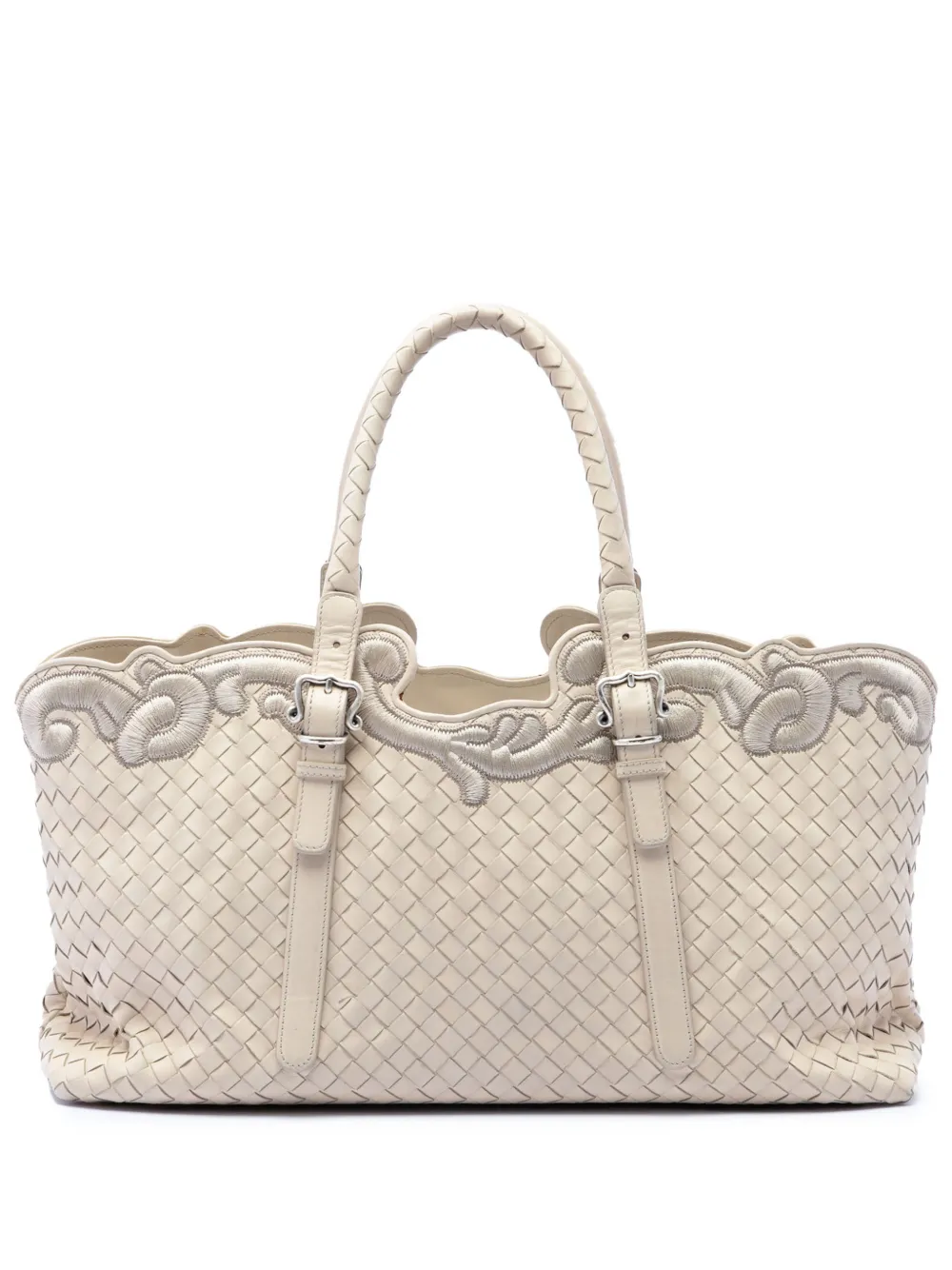 Bottega Veneta Pre-Owned Borsa tote in nappa con design Intrecciato 2000-2007 - Marrone