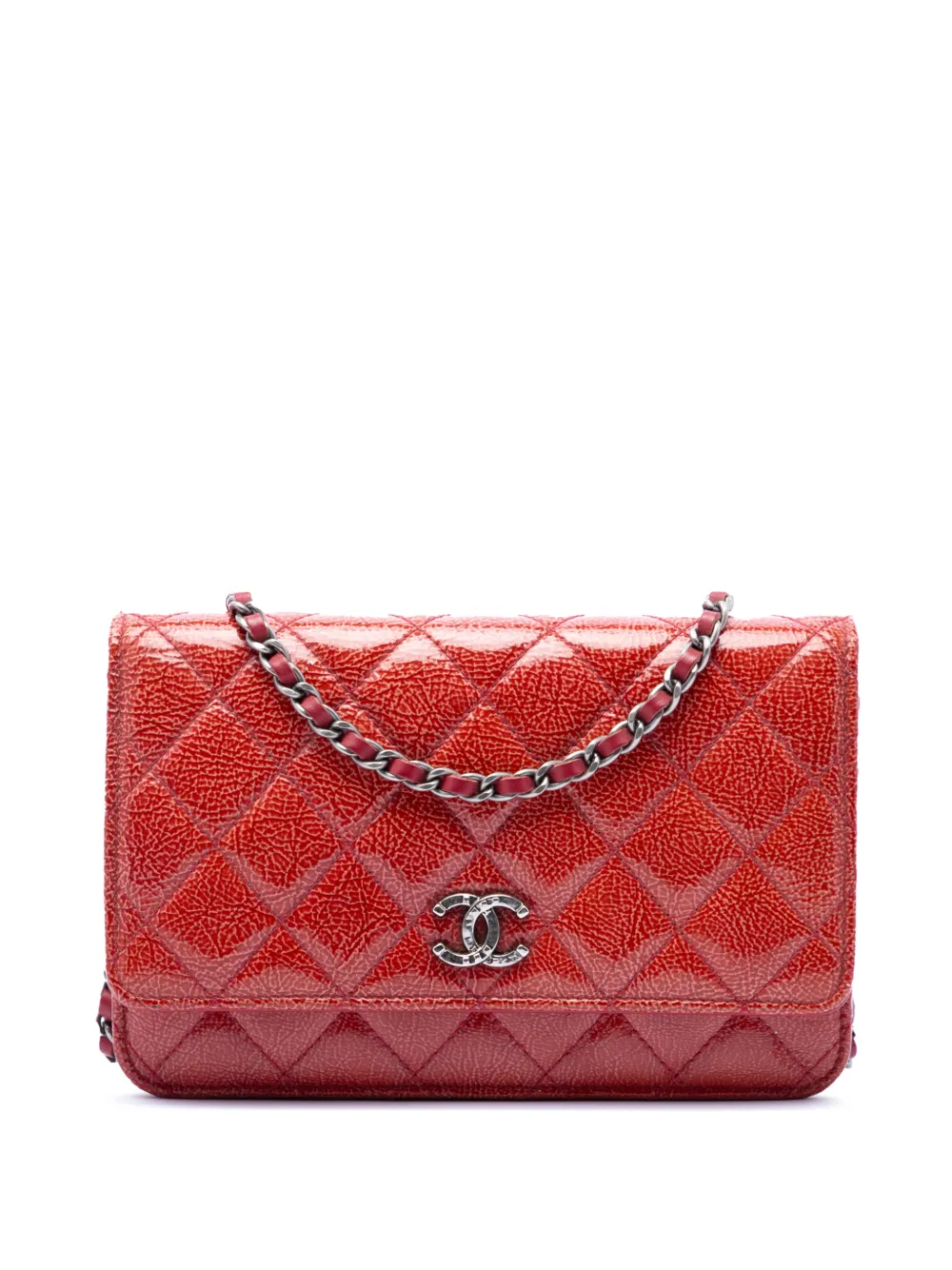 CHANEL Pre-Owned Borsa a tracolla Paris Dallas CC in pelle di capra trapuntata con catena 2014-2015 - Rosso
