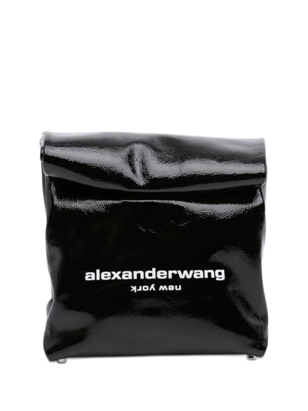 Pre-Owned Alexander Wang 2010-2026 Lunch Bag Clutch aus Lackleder - Schwarz