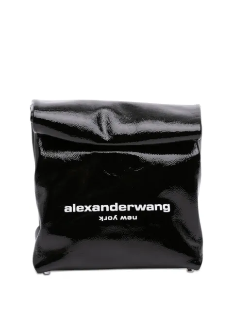 Pre-Owned Alexander Wang bolsa de mano Lunch Bag de charol con logo 2010-2026