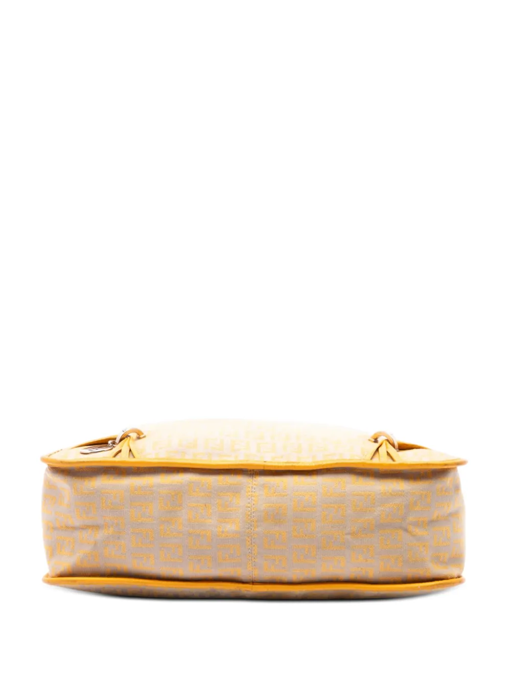 Fendi Pre-owned 2000-2010 Zucchino Canvas F Charm Crossbody Bag in Neutrals, view 4